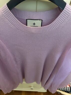 Tuckernuck Lavender Scoopneck Crew Sweater